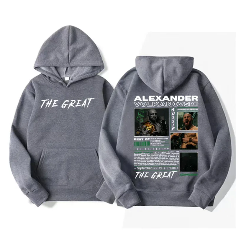 Alexander Volkanovski The Great Vintage Graphic Hoodies Men's Fashion Violence Aesthetic Sweatshirt Fleece Long Sleeve Pullovers — image 4