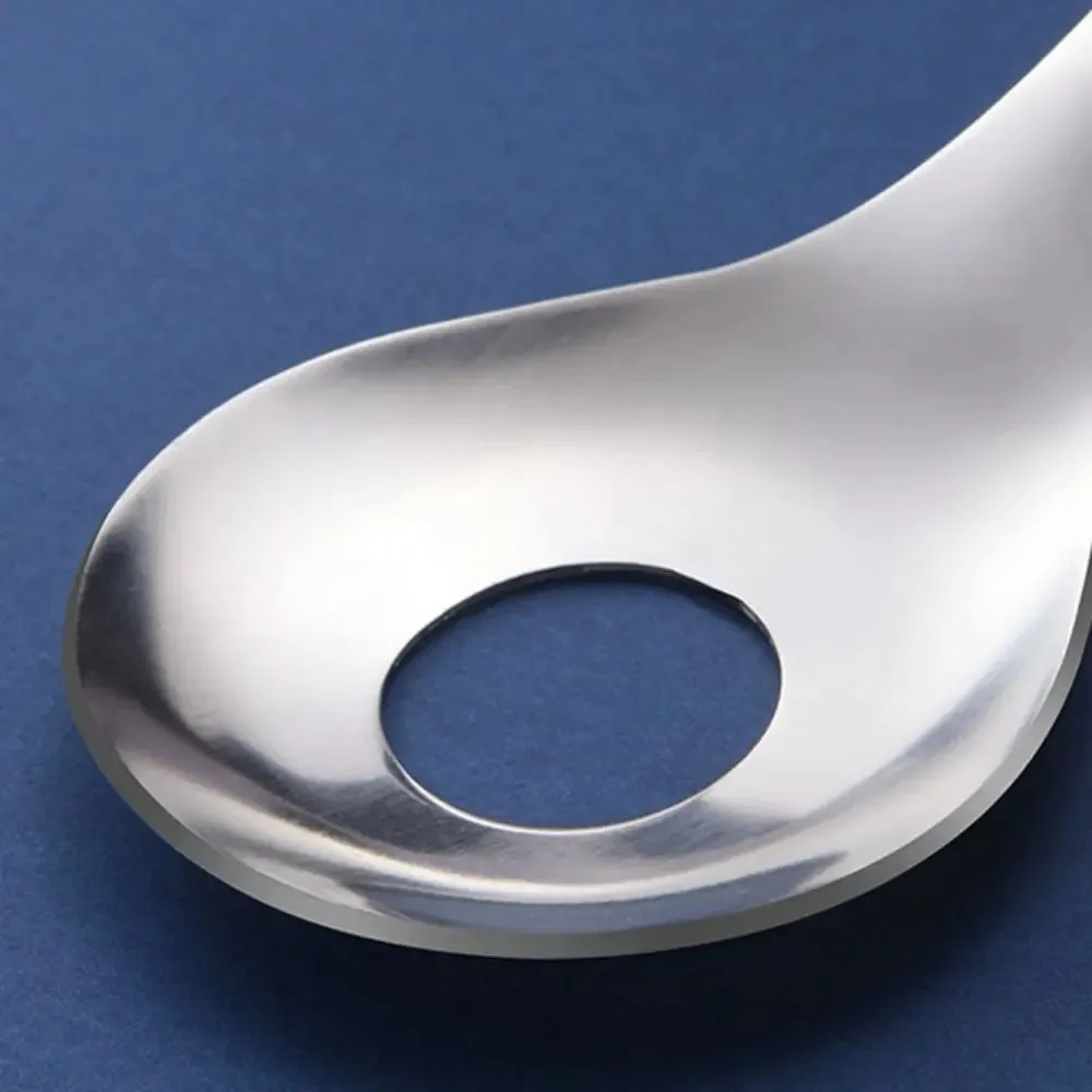Stainless Steel Croquettes Meatball Spoon Mold with Round Hole Non-stick Meatball Maker Spoon Hangable Meat Press Tools Home Use