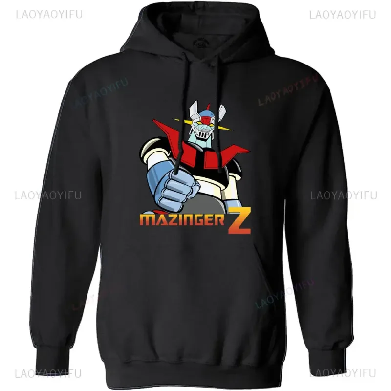 Japanese Mazinger Z Shirt Mens Cool Wear Fashion Hoodies Tops Cartoon Men Clothing Graphic Hoodied Anime Clothes Long Sleeve — image 12