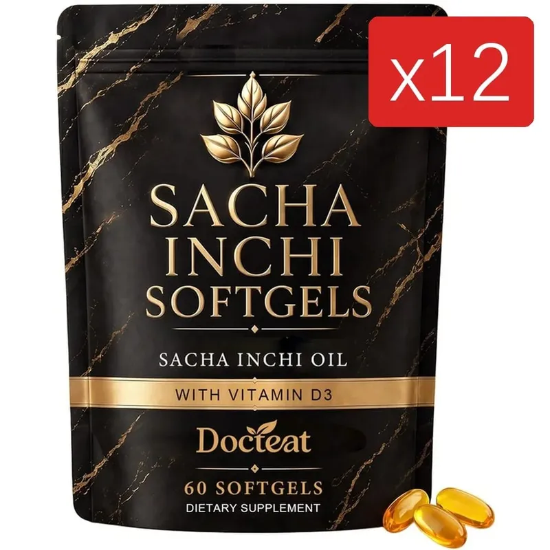 Docteat Sacha Inchi Oil Softgels with Lichen-Derived Vitamin D3 for Bone and Immune Support and Softgel Absorption 60 Softgels — image 13