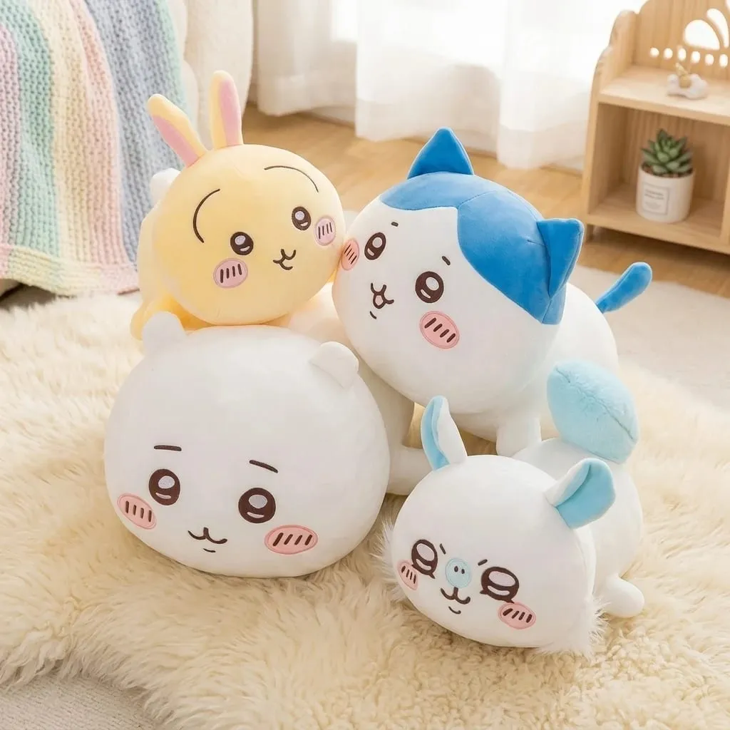 30/40CM Chiikawa Series Long Doll Cartoon Hachiware Soft Pillow Big Size Plush Doll Ornament Children's Girl Toy Birthday Gift — image 2