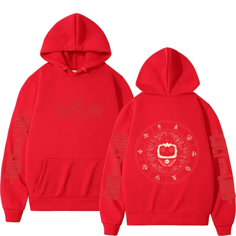 Game Cult of The Lamb Print Hoodie Men Women Vintage Fleece Cotton Pullover Hoodies Unisex Fashion Casual Oversized Streetwear — image 7