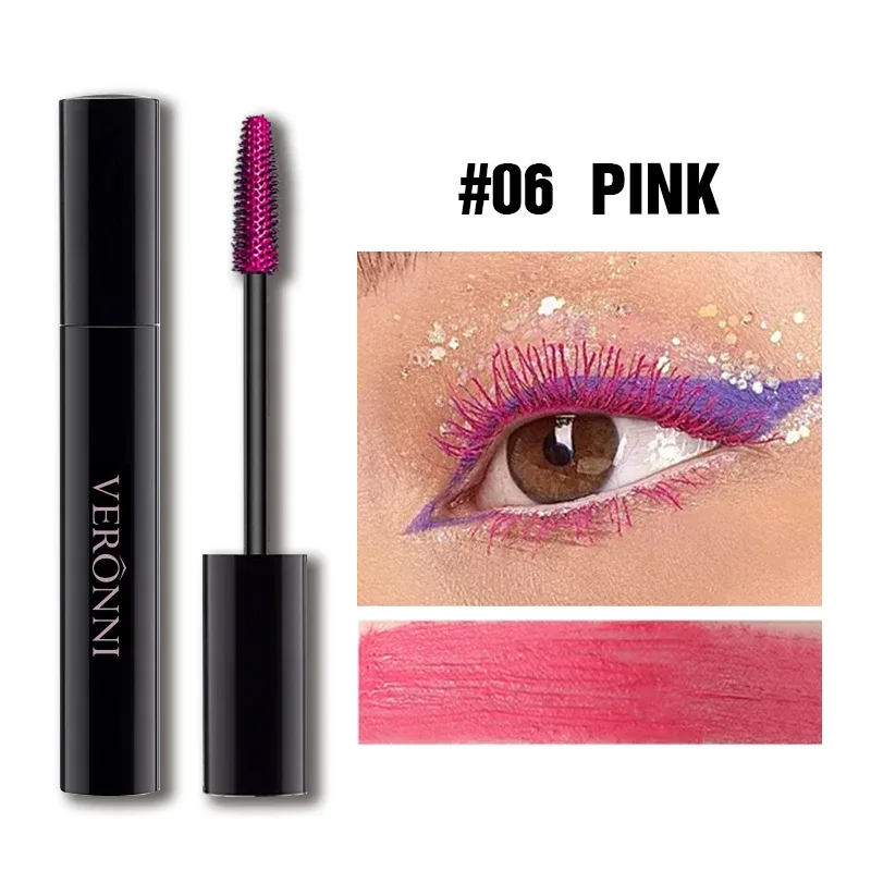Mascara 7 Shades Colorful Waterproof Long Lasting Curling Lengthening Thick Eyelash Makeup Party Cosplay Festival Eye Makeup Cos — image 12