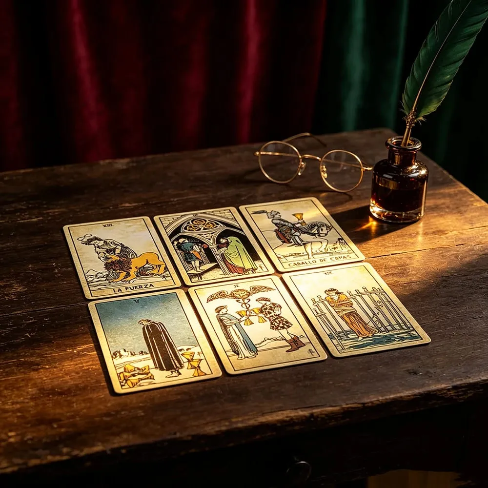 Vintage Español Tarot Deck 78 Tarot Cards Spanish Version Fortune Telling Divination Board Game Cards Game for Beginners — image 5