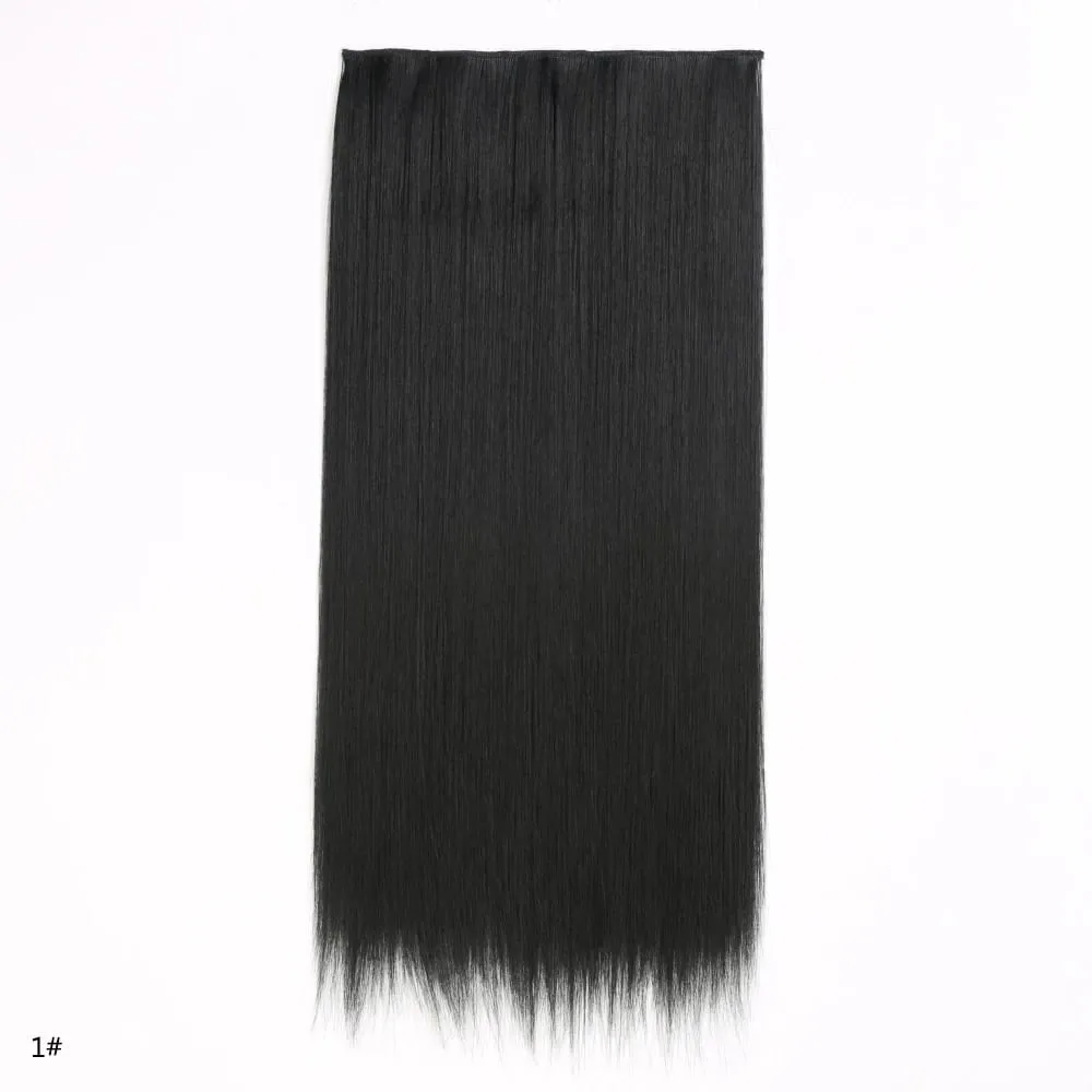 Синтетические волосы для наращивания, цельные с 5 зажимами, длинные прямые волосы, светлые волосы для женщин, ежедневное использование — image 22