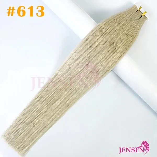 High Quality Tape In Hair Extensions Straight 100% Remy real Human Hair 16"-22"Inch PU Skin Weft Tape Ins — image 15