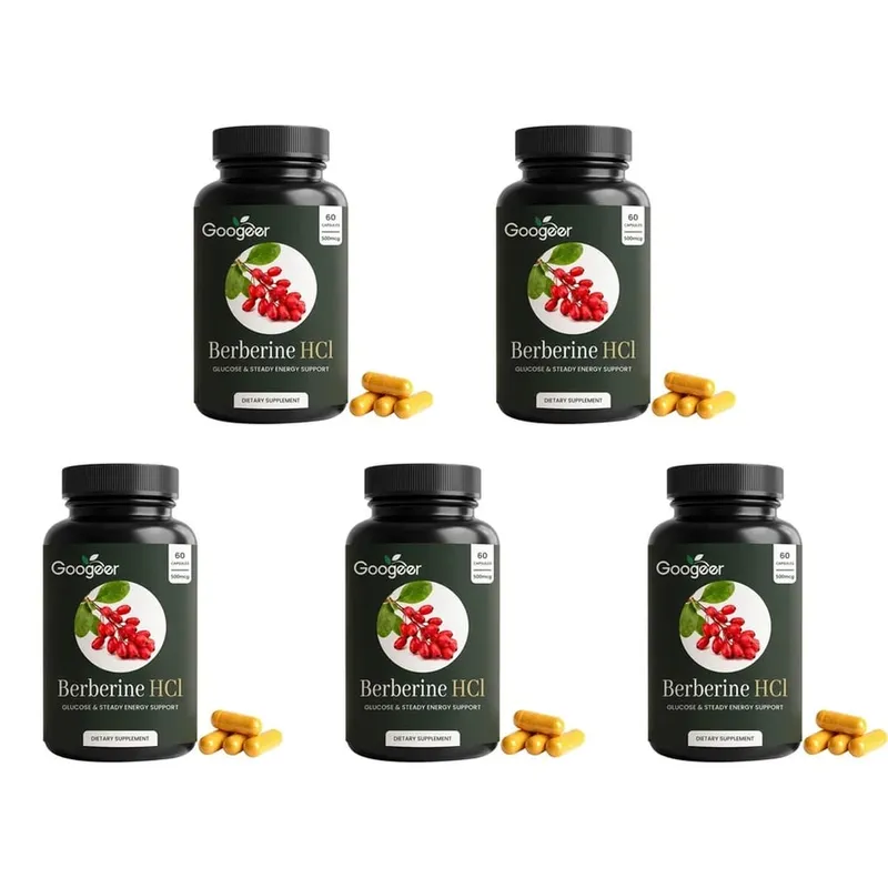 Googeer Berberine HCl Capsules Support Glucose Homeostasis and Steady Energy Plus Immune Support and Gut Health 60 Capsules — image 11