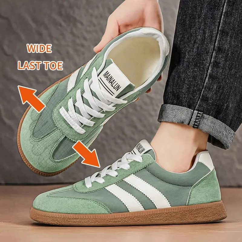 Men's Wide Width Sneakers - Large Size PU Upper & PVC Sole Low-Top Shoes Suitable for Indoor/Outdoor Work Travel Ca — image 2