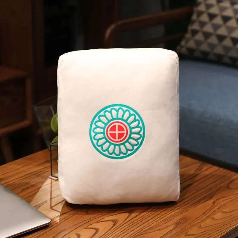 Creative Mahjong Pillow Cushion Chinese Plush Toy Car Chair Backrest Dice Funny Nap Sofa Home Decor Gift Accompanying Decoration — image 24