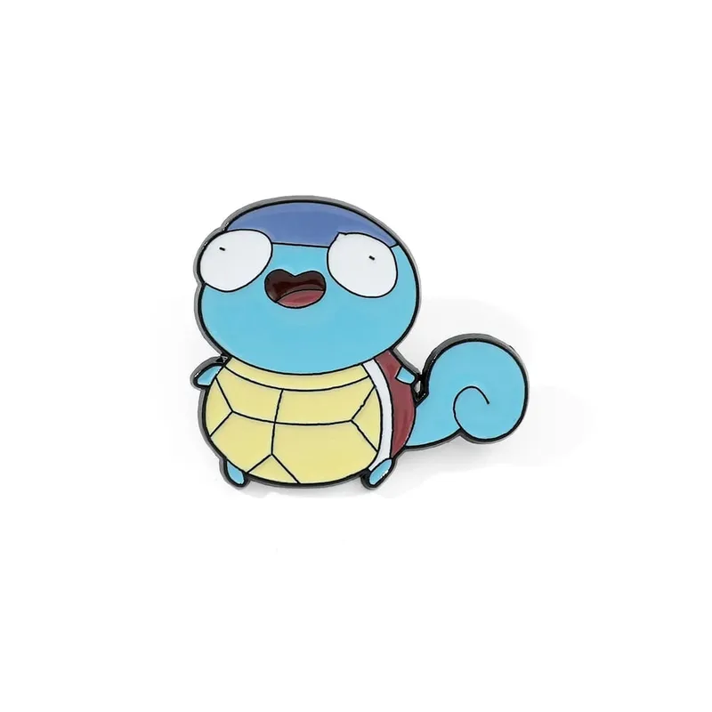 Anime esmalte pino engraçado dos desenhos animados figura pikachu squirtle psyduck metal emblema broche jaqueta jeans lapela pino brinquedo acessórios — image 7