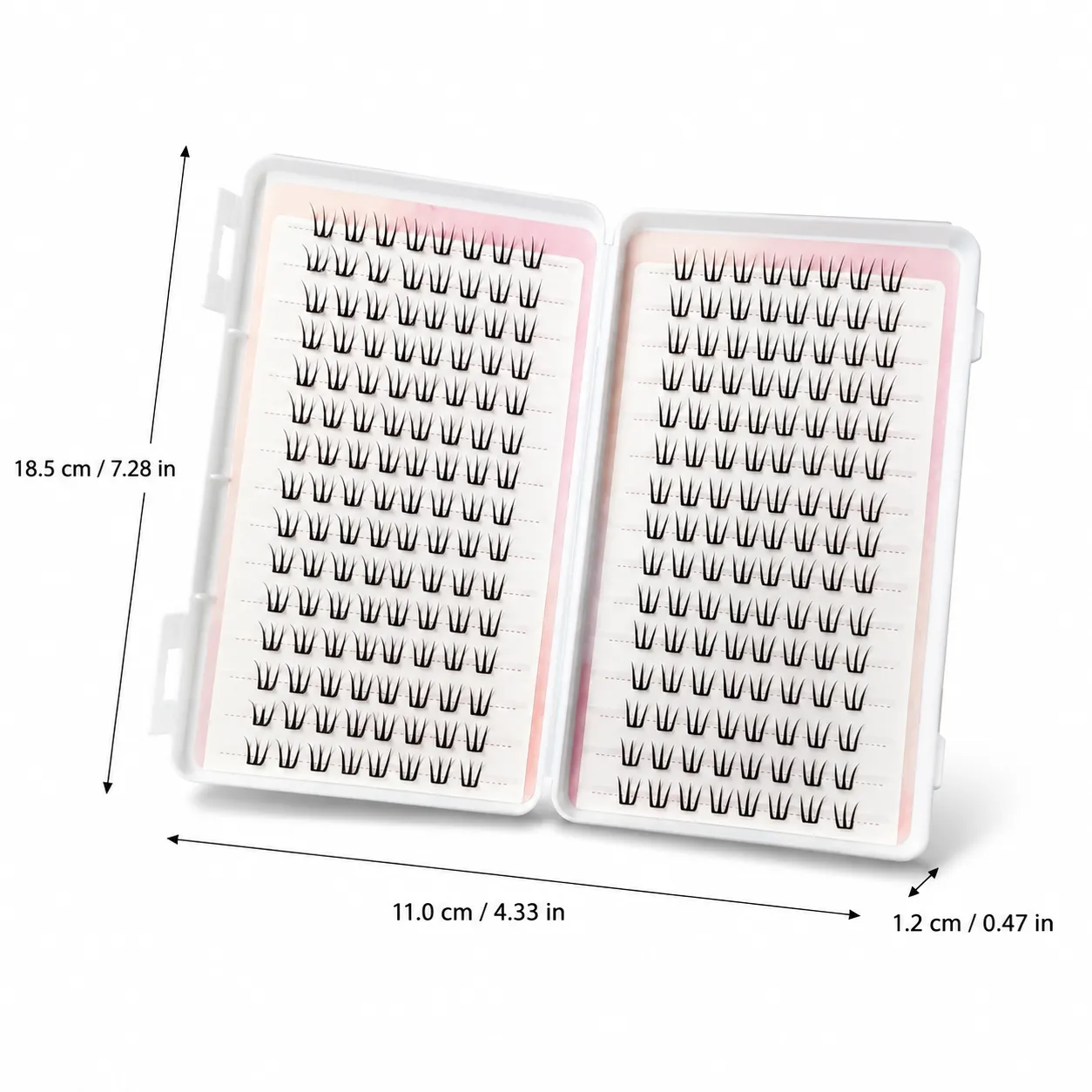 30rows Women's Idols False Eyelashes Natural Volume Daily Eye Makeup Women Beginner Large Capacity Lashes C Curl Synthetic Fiber