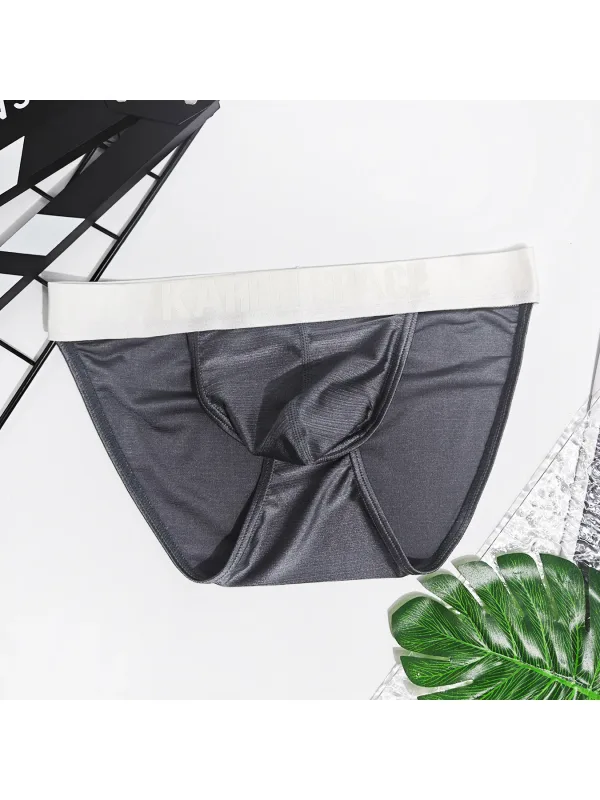 Men's Solid-Color Low-Waist Triangle Underwear Breathable Sexy Bottom Pants Trendy 1-Piece Set Mature Style Promotional Price — image 14