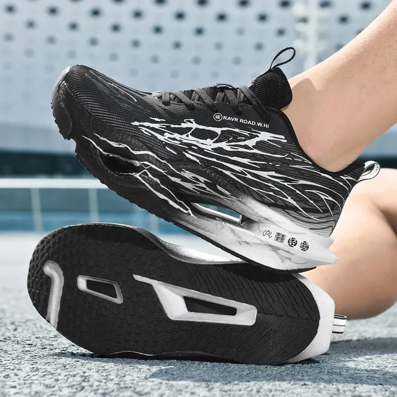 Men Women Ultra Light Carbon Plate Running Shoes Breathable Mesh Upper Soft Midsole Rubber Outsole for Running Training Sneakers — image 4