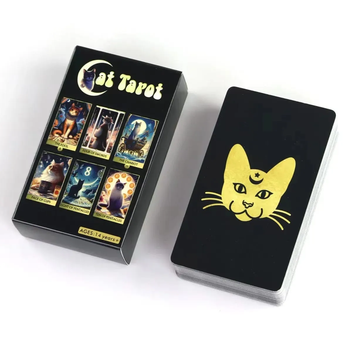 800styles Cat Tempest Tarot Cards Runes Oracle Angel Whisper Cards ألعاب الطاولة — image 5