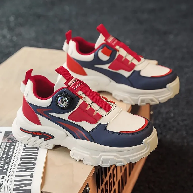 2025 Autumn New Men's Versatile High-Top Trendy Thick-Soled Running Shoes Breathable Casual Trendy Shoes — image 5