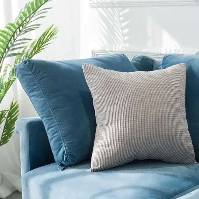 Solid Luxury Square Cushion Cover 30x50/40x40/45x45/50x50cm Soft Decorative Throw Pillow Case for Sofa Car Home — image 11