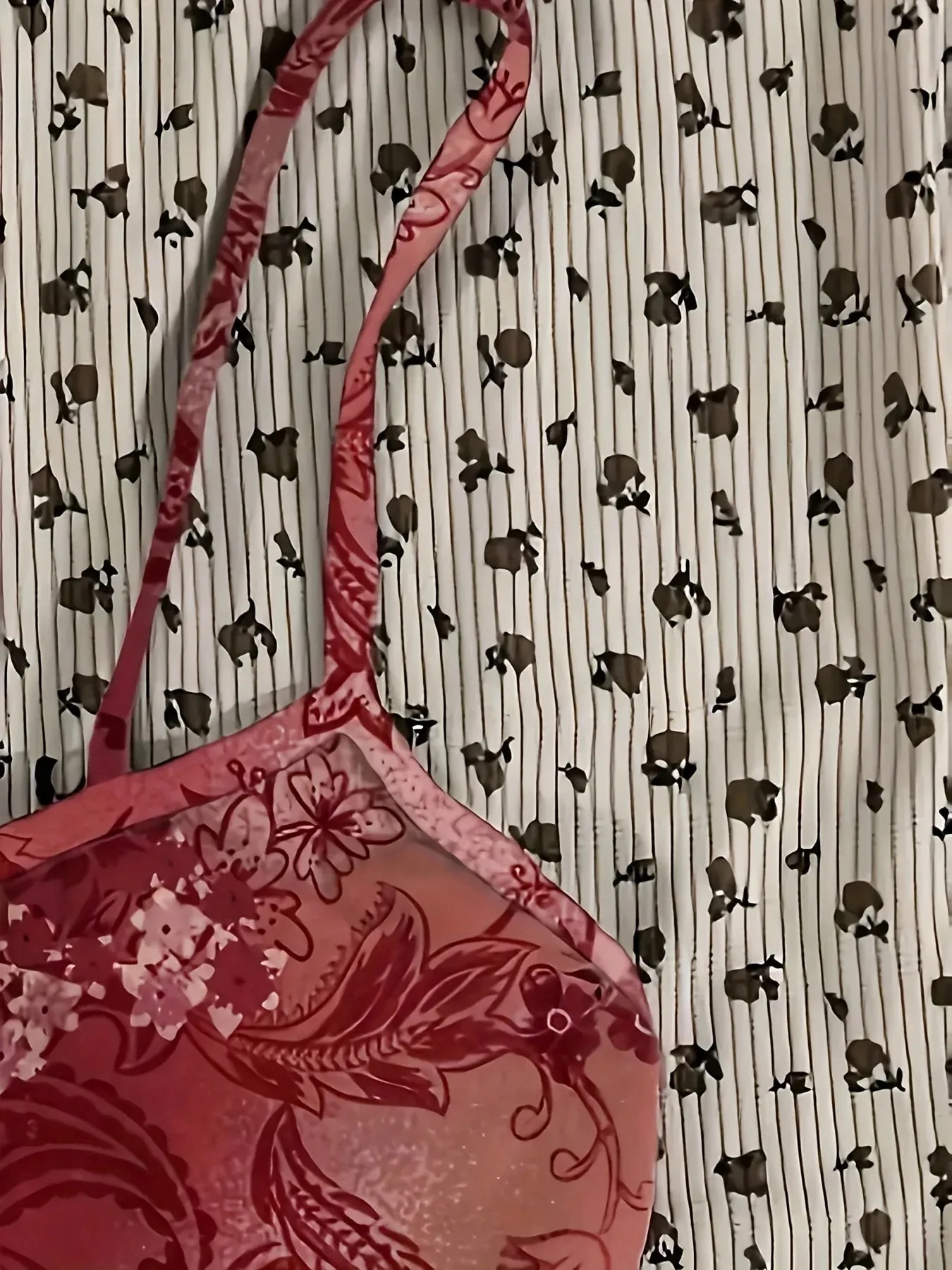Vintage Floral Pattern Red Sexy Vest Women's Short Top — image 5