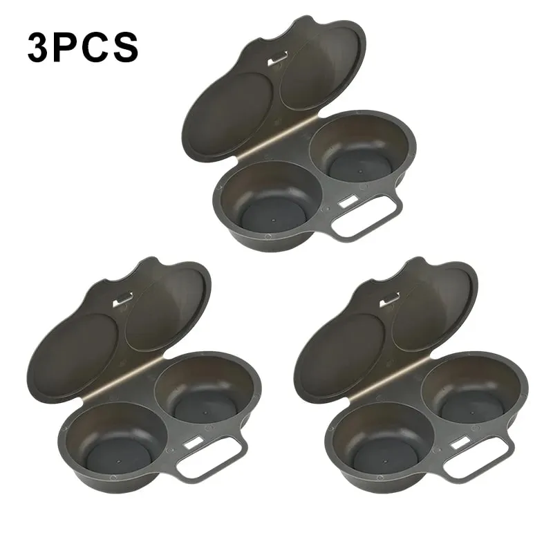 Plastic Microwave Oven Egg Cooking Mold Kitchen Cooking Mold Egg Poacher Kitchen Gadgets Fried Egg Tool Cute Diy Toast Bread — image 13