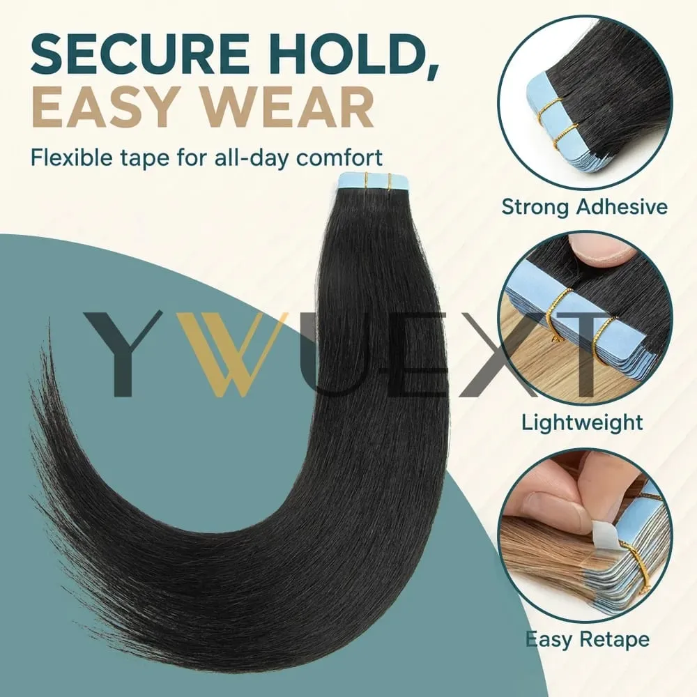 Tape In Human Hair Extensions 10Pcs/30g Per Pack Remy Real Human Hair Straight Natural Black Brown Blonde Multi‑Colors Seamless Skin Weft Tape Hair Extensions For Women — image 6