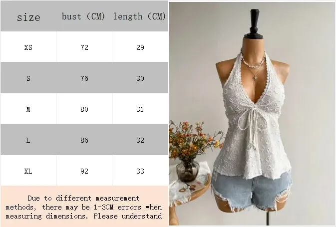 Ladies' Summer V-neck Lace Neck Strap Off Shoulder Leisure Vacation Easter Beach Wear Music Festival Top — image 8