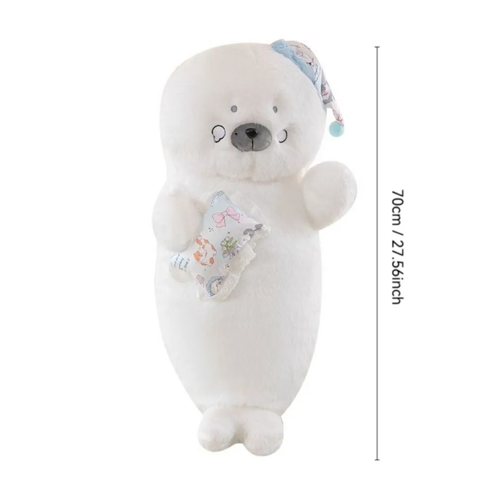 New 70cm Plush Toy Seal Otter Soothing Sleep Stuffed Toys Gift Soft Back Cushion Home Decor
