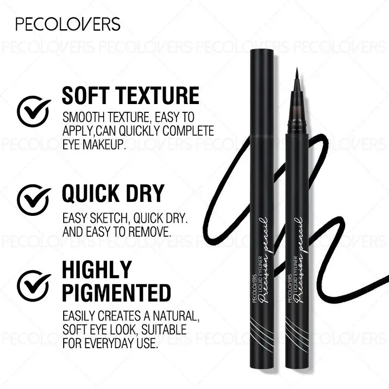 4PCS White Eyeliner Pen Waterproof Liquid Eyeliner Pen Ultra-fine Tip Anti Sweat Fast Drying Eye Cosmetics — image 2