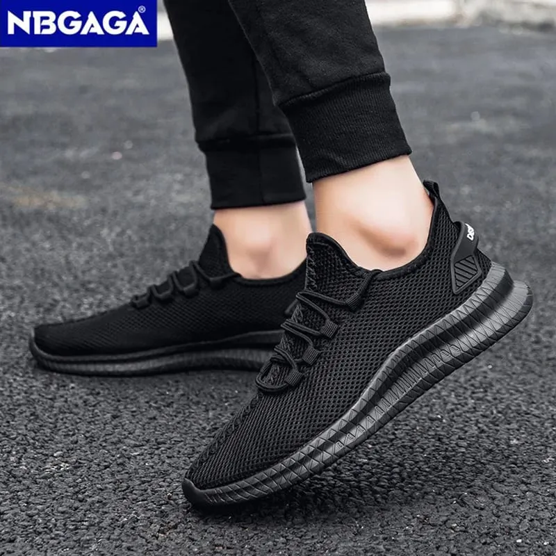 Lightweight Men's Black Sneaker Casual Sport Running Lace-up Outdoor Man Breathable Mesh Walking Shoes — image 4