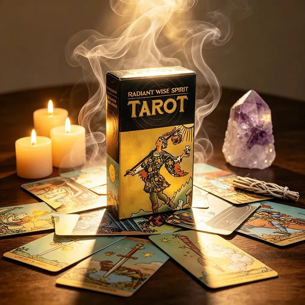 Radiant Wise Spirit Tarot Cards 78Pcs Tarot Deck English Visions Fortune Divination Board Game Spiritual Practices Cards Game — image 4