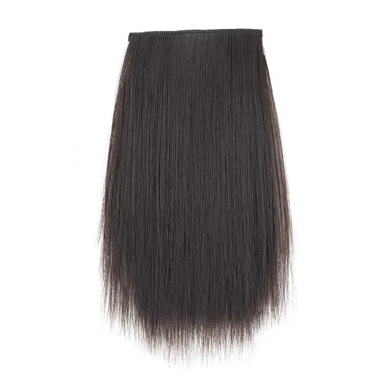 Peças de cabelo sintético curto e reto, 10/20/30cm, clipe invisível na parte superior do cabelo, acessórios de cabelo para mulheres — image 8