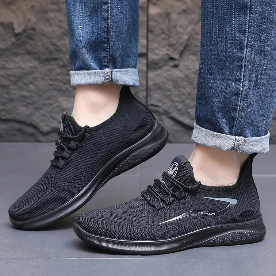 Men Comfort Knitted Loafer Sneakers 2026 New Arrival Breathable Air Knit Upper Slip On Shoes — image 5