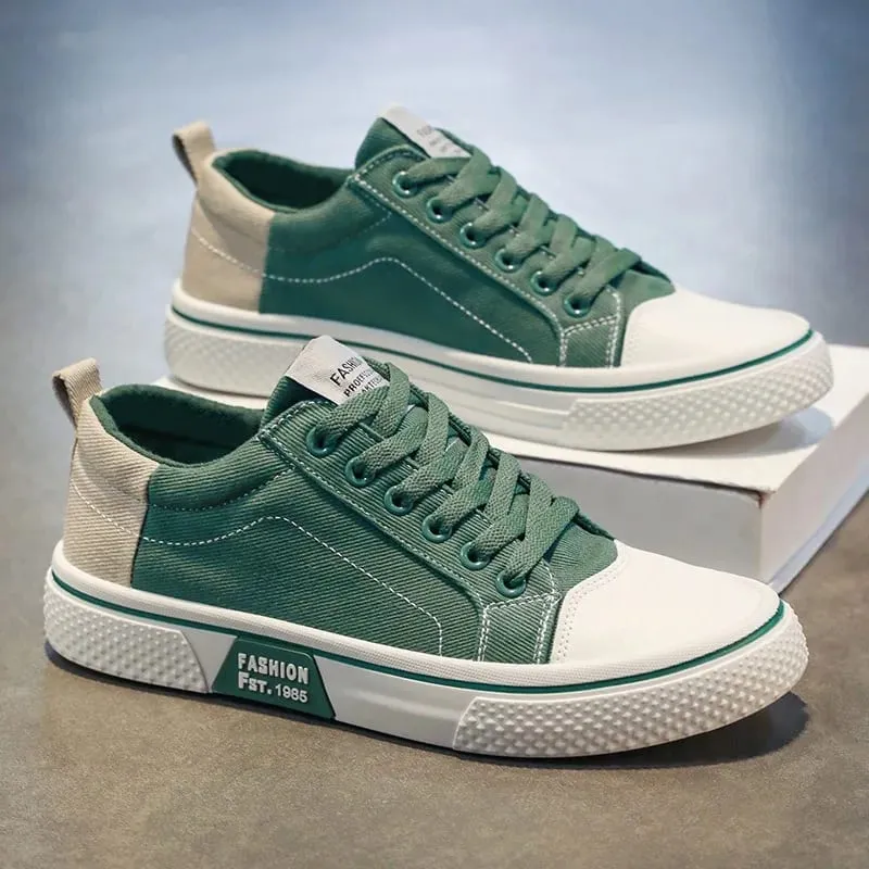 2026 Men's Canvas Shoes Outdoor Fashion Skateboard Shoes for Men Comfor Non-Slip Casual Sneakers Breathable Men Walking Shoes — image 2