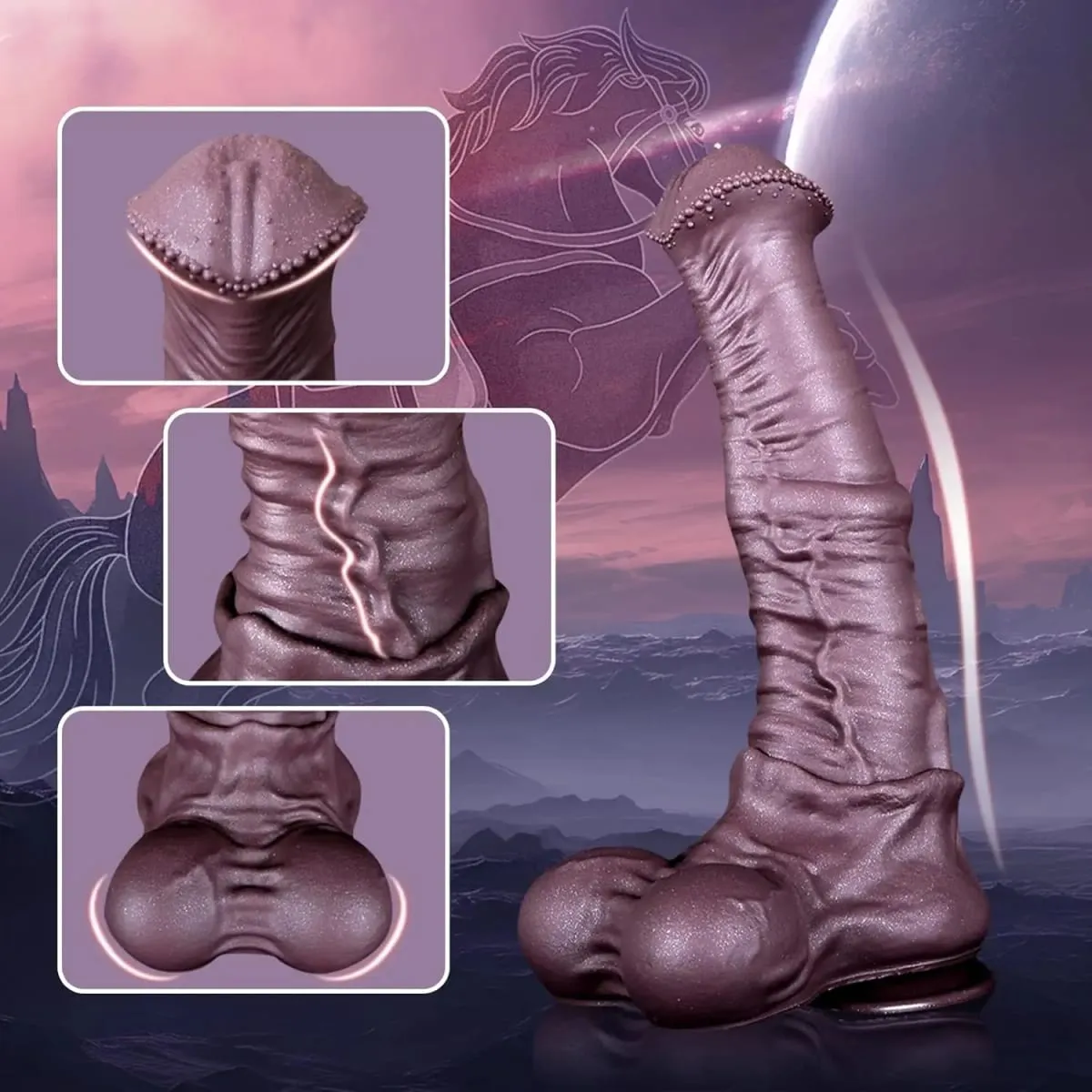 Extra Large Horse Dildo 3.2'' Diameter Monster Big Dildos With Suction Cup For Anal Animal Fantasy Sex Toys For Women Men Gay 18 — image 2