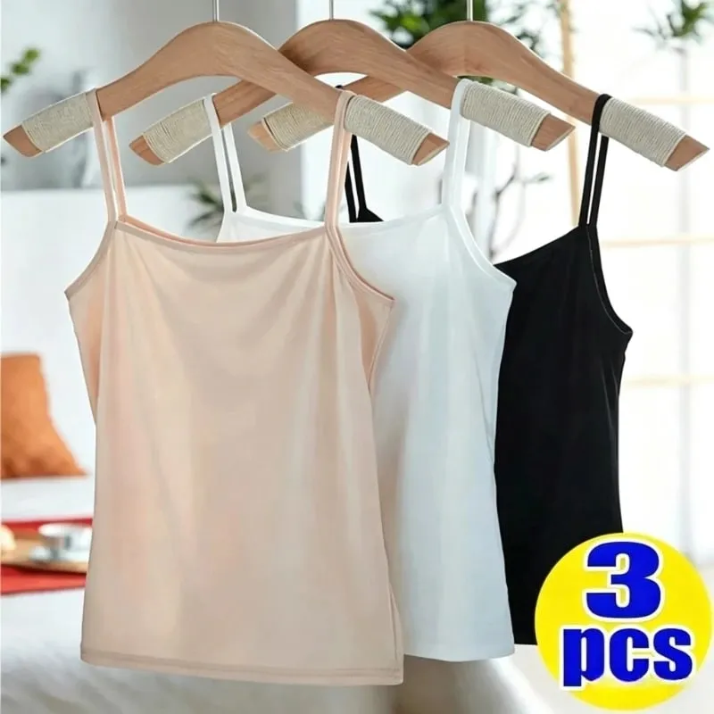 สีทึบแขนกุด Camisole เสื้อกั๊ก Casual Basic Slim Tank Top ทั้งหมดทุกวันผู้หญิงฤดูร้อนแฟชั่น Streetwear Tops ชุดชั้นใน