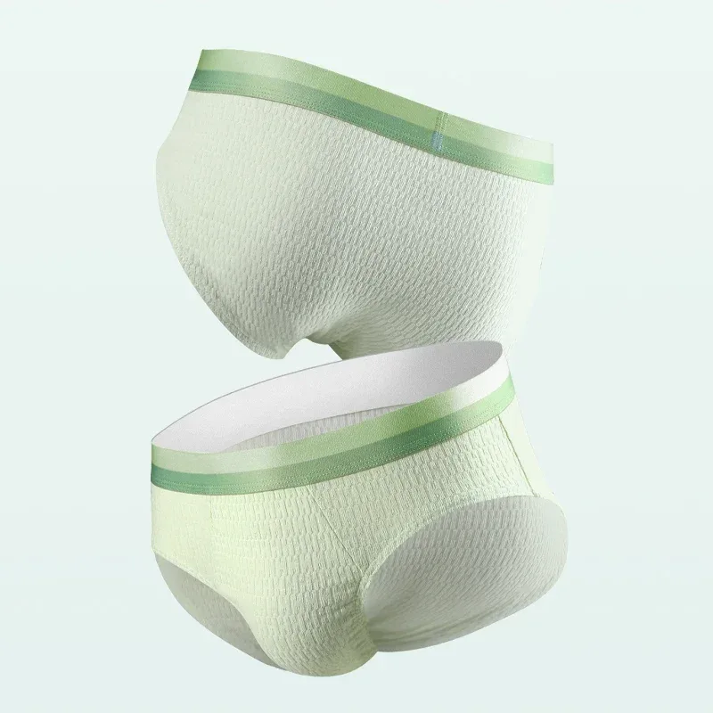 2PCS Men's triangular underpants, pure cotton men's style, made of baby cotton. The underpants are of a thin style for summer, — image 6