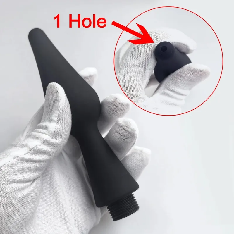 1Pcs Silicone butt flush plug-in shower enema anal dilators toilet cleaner adults sex toys BDSM Bondage sexual wellness — image 11