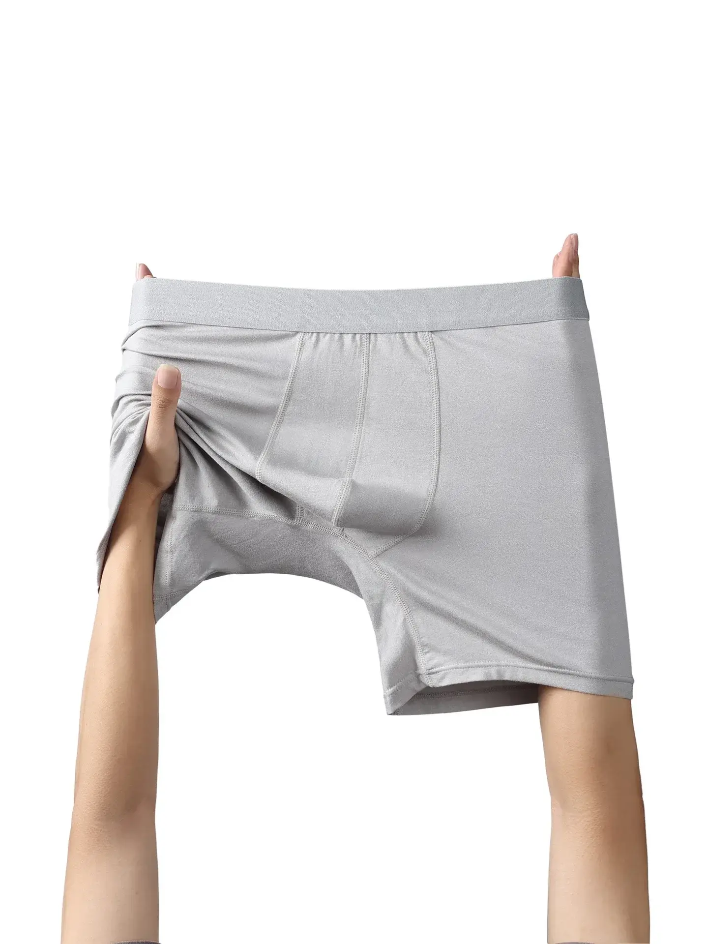 5pcs 95% Bamboo Fiber 5% Spandex Men's Length Long Leg Boxer Classic Design Comfortflex Waistband Underwear Man Sports — image 13