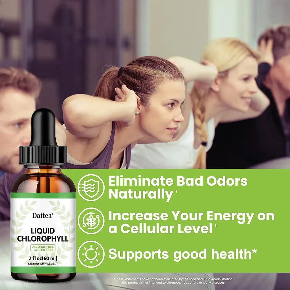 Liquid Chlorophyll Drops - Antioxidants Liver Detox Immune Support Collagen for Hair & Skin Health - Vegan Non-GMO — image 6