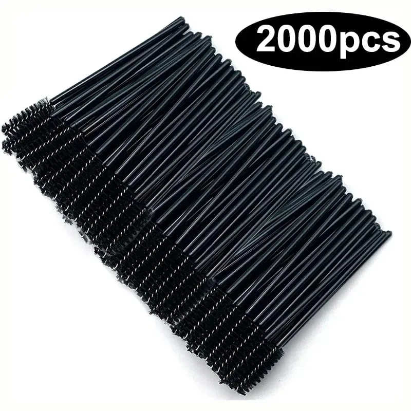 Wholesale 50/1000/2000pcs Spoolies Brushes Applicator Makeup Tools Eyelash Brush Mascara Wands Wholesale Eyebrow Lash Cleaning — image 1