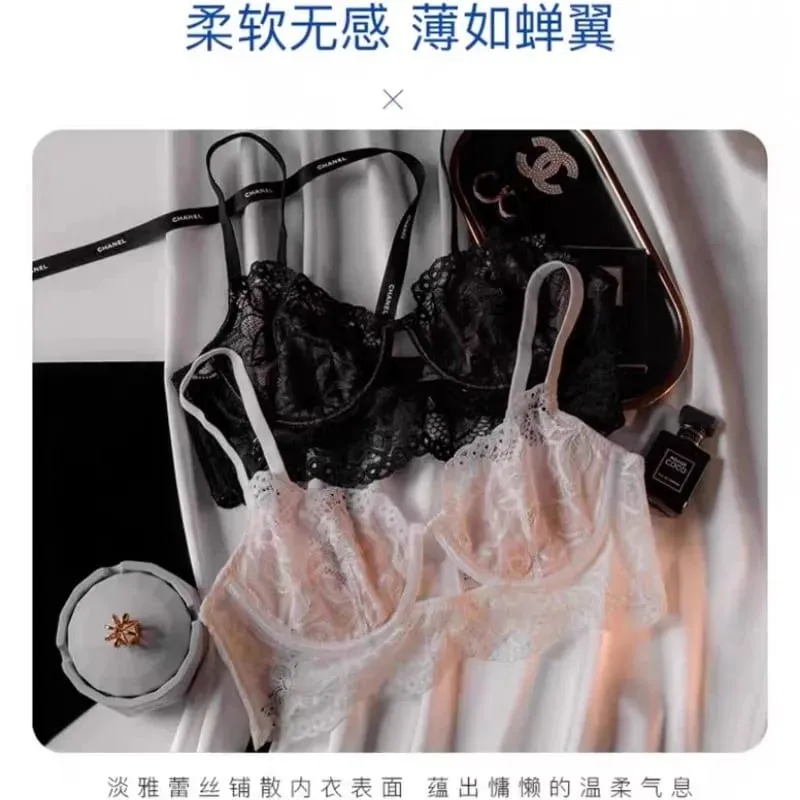 Sheer Mesh Bra Large Bust Minimizer Ultra Thin See Through Underwire Anti Sagging Push Up Sexy Lingerie Set Women S-XL MOYISU AB — image 7