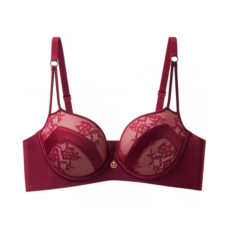 French Embroidered Sexy Lace Push Up Lingerie Small Breast Gathering Show Large Anti-sagging Breathable Bra — image 9