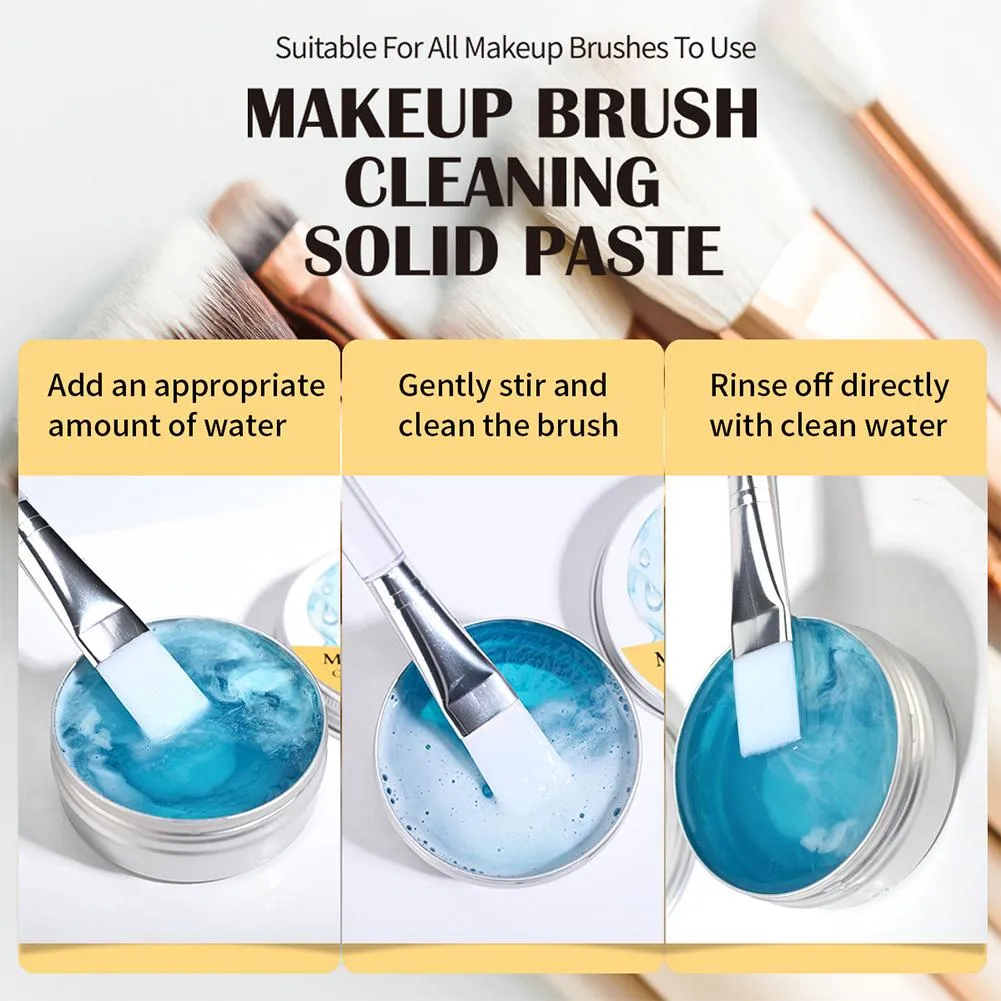 Makeup Brush Cleaner Soap Solid Brush Cleaning Mat Removes Cosmetic Color Brush Cleaner Pad for Cleaning Makeup Sponges Brushes — image 4