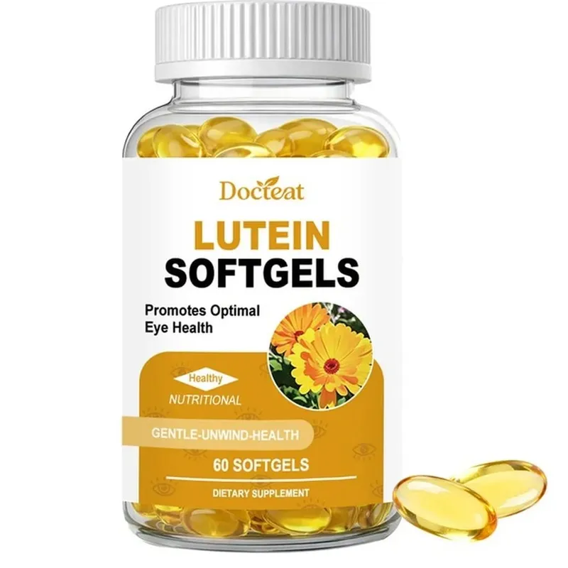 Docteat Lutein Zeaxanthin Softgels with Bilberry Fish Oil Astaxanthin Eye Health Daily Wellness Supplement for Adults60 Softgels — image 9