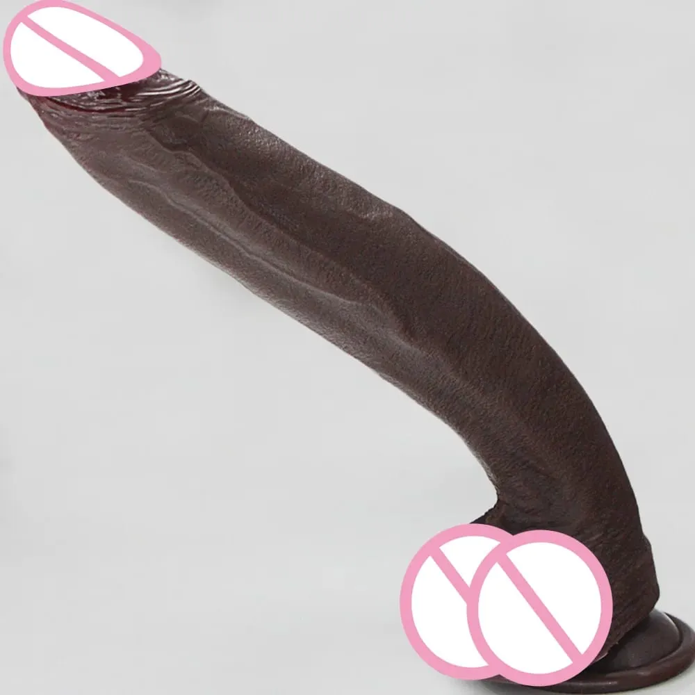 Realistic Skin/Black Dildo Silicone Long Penis Huge Dildos with Suction Cup Dick for Women Masturbation Anal Sex Toys for Adults — image 1