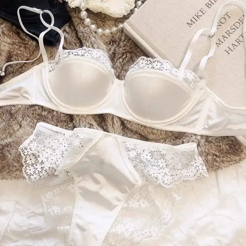 Sexy French Half Cup Lace Bra Soft Underwire Small Breast Enhancer Anti Sag Beautiful Back Women Lingerie 32-38 Comfort All Day — image 8