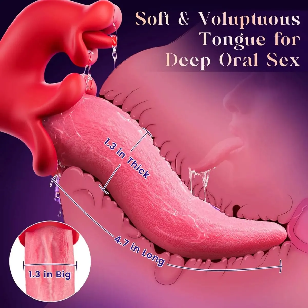 3 in 1 Tongue Licking Dildo Vibrator for Women Flapping Rotating Clitoris Stimulator G Spot Massage Female Masturbator Sex Toy