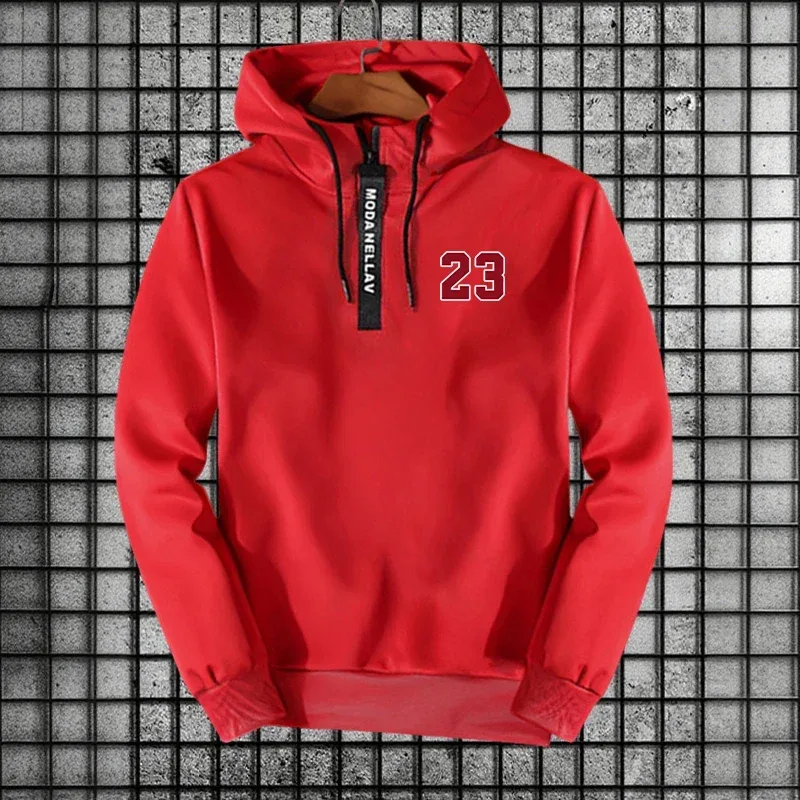 2026 Autumn Winter Daily Casual Sports Fashion Hoodie Men Women Hooded Sweatshirt Urban Trendy Half-zip Long Sleeve Pullover
