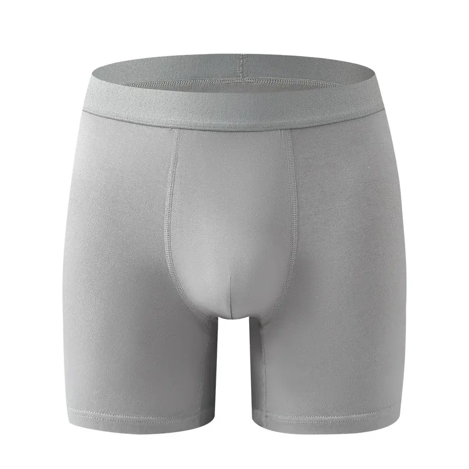 Men's Bamboo Fiber Boxer Briefs - Single Piece Soft Solid Color Underwear with Seamless Waistband & Contoured Pouch — image 8