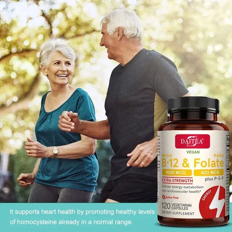 Folic Acid Vitamin B12 and B6 - Supports Brain and Heart Health Energy Production Red Blood Cell and Cardiovascular Health — image 5