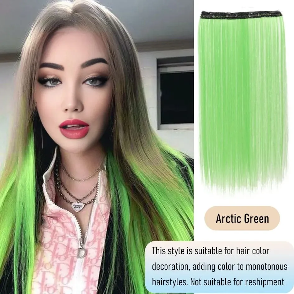 synthetic 20 inch coloured straight hair extensions wig chemical fibre card hair women wigs holiday party Halloween Christmas — image 10