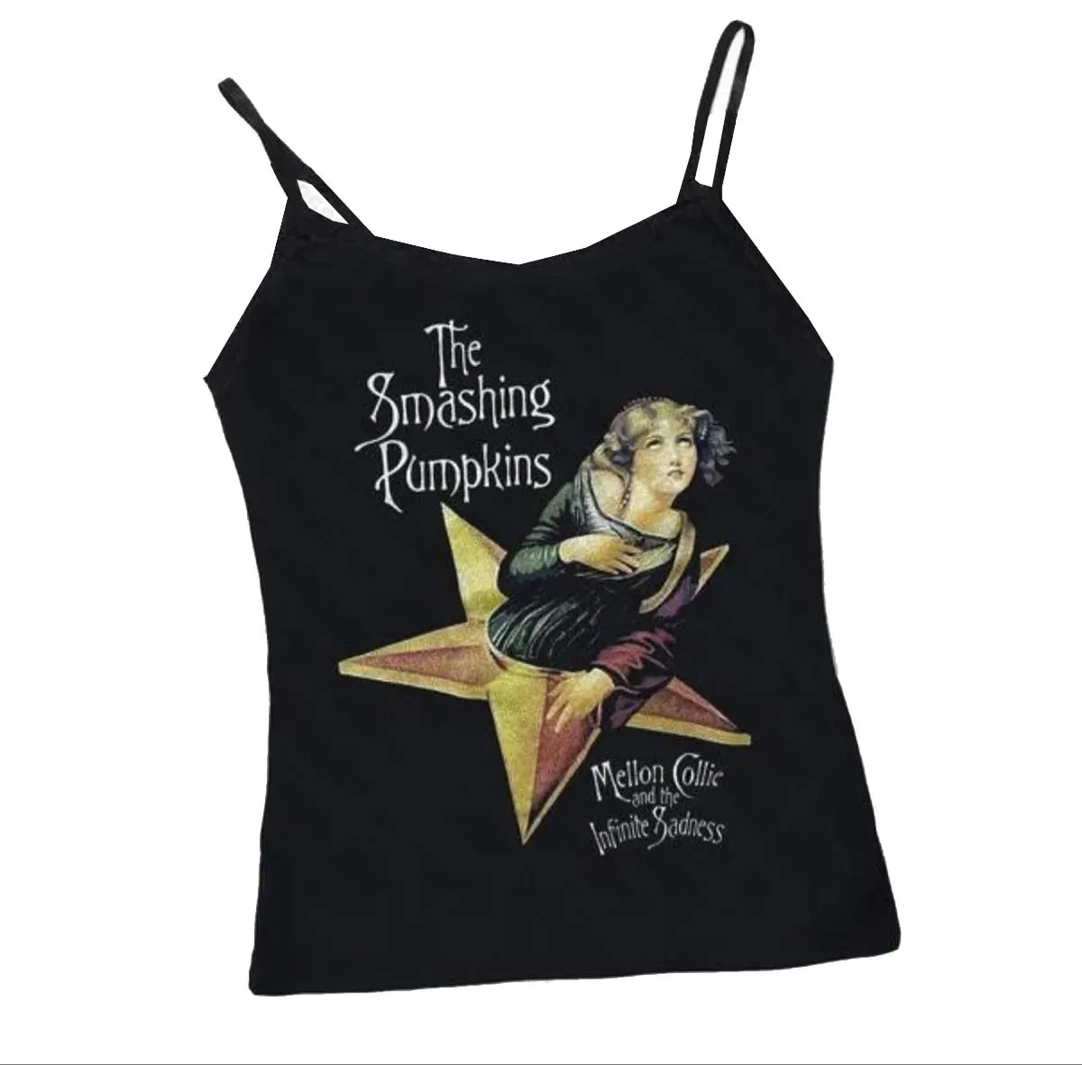 Pambabaeng Gothic Spider Web Print Cami Tank Top na walang manggas na Spaghetti Strap Y2K Slim Cropped Camisole Dark Punk Streetwear Tops — image 15